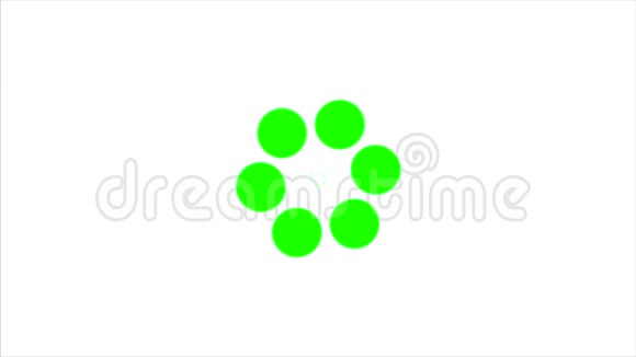 带有绿色旋转圆点的抽象背景绿点圆视频的预览图