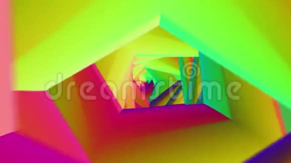 抽象旋转五彩隧道视频的预览图