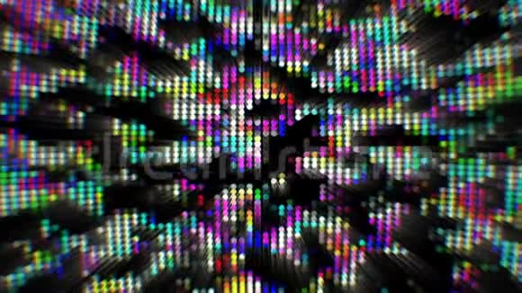 一组颜色点的内部发光不同事件和项目的抽象丛背景无缝循环视频的预览图