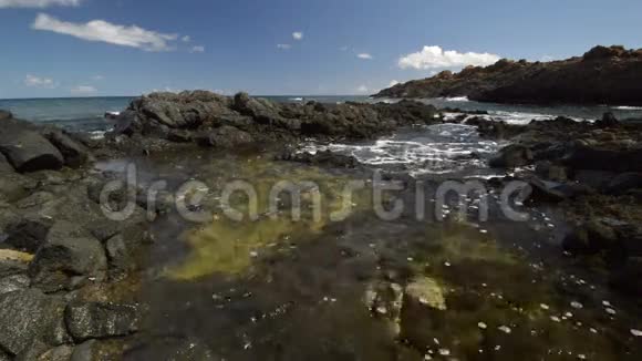 加那利群岛兰萨罗特的火山岸视频的预览图