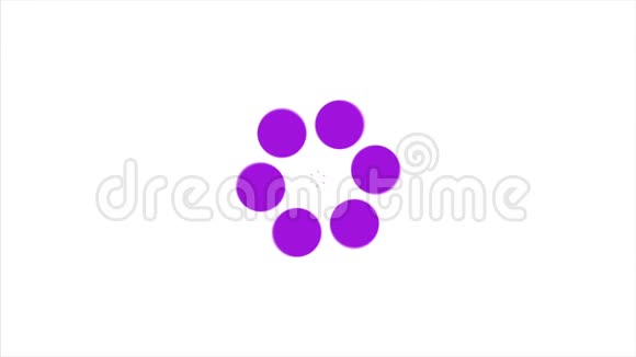 带有紫色旋转圆点的抽象背景紫罗兰点圆视频的预览图