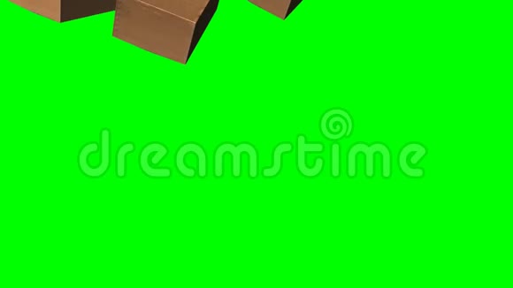纸板箱掉到地上绿色屏幕视频的预览图