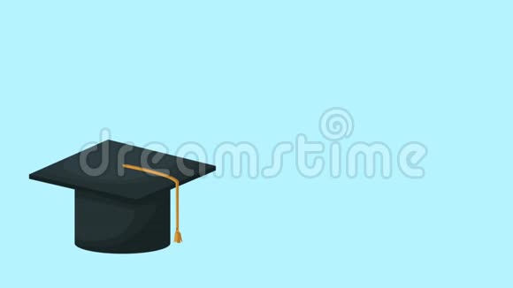 毕业帽和毕业证高清动画视频的预览图
