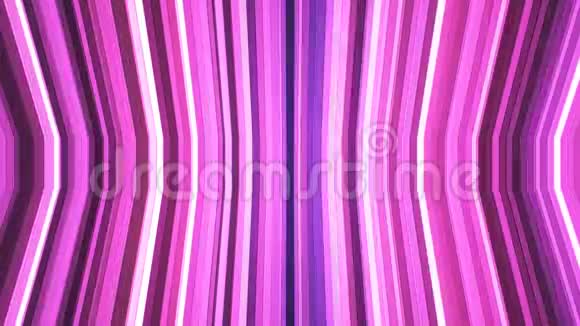 广播闪烁垂直弯曲高科技条纹粉红色抽象循环4K视频的预览图