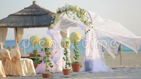 海滩上的婚礼视频的预览图