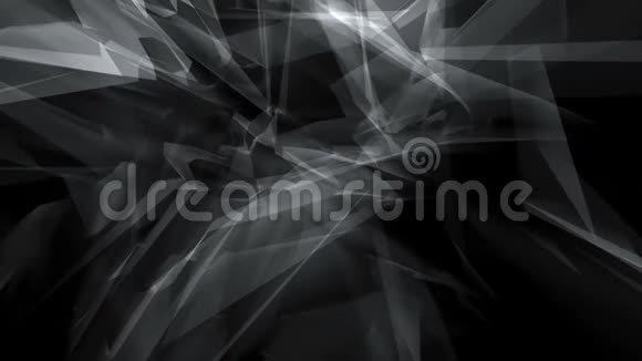 灰色混沌多边形形状新技术背景视频的预览图