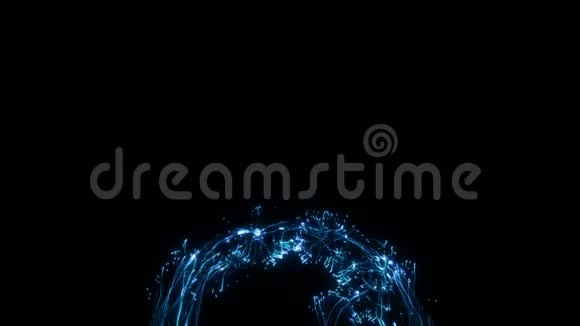 蓝色抽象数字隧道漏斗人工神经网络视频的预览图