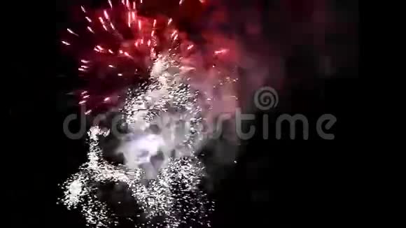 夜空背景下的烟花新年声音视频的预览图