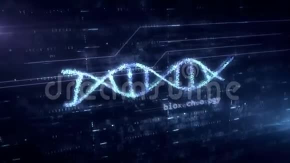 生物技术和DNA螺旋全息图视频的预览图