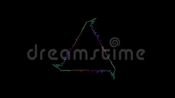 彩虹彩色三角音频波动画新通用动态动画背景彩色欢乐舞蹈视频的预览图