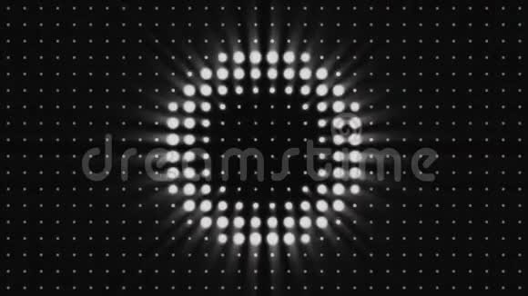 电路灯动画渲染背景循环圆形光环图案背景迪斯科背景信号视频的预览图