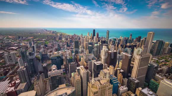 芝加哥伊利诺伊州美国天际线在黄昏视频的预览图
