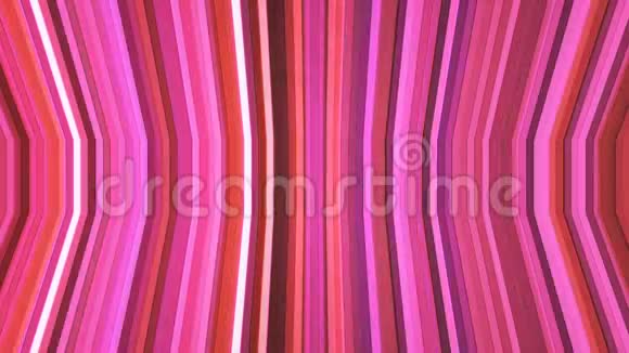 广播闪烁垂直弯曲高科技条纹粉红色抽象循环4K视频的预览图