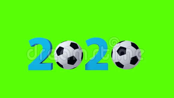 足球2020设计背景上的绿色屏幕4K视频的预览图