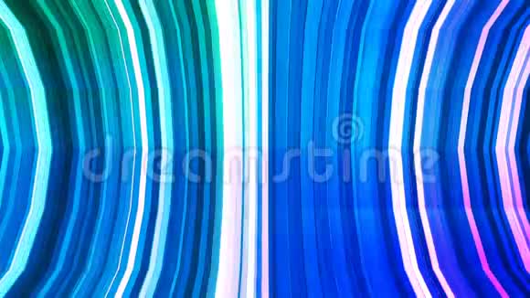 广播闪烁垂直弯曲高科技条纹蓝色抽象循环4K视频的预览图