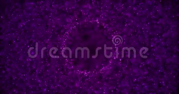抽象背景与紫色闪耀的波克闪闪发光中心孔顺利生长为您的标志揭示干净的空间视频的预览图