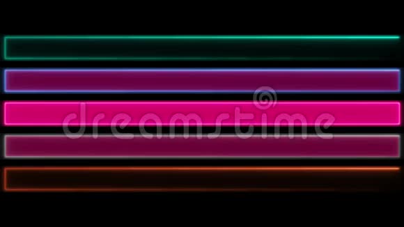 五颜六色的霓虹灯条flashingLOOP4K视频的预览图