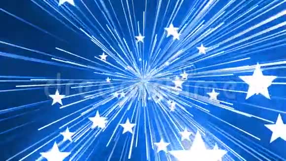 星星和线条蓝色背景循环视频的预览图