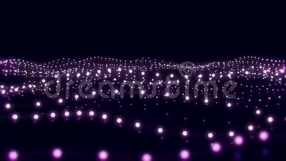 紫色霓虹灯粒子波VJ环抽象运动背景视频的预览图