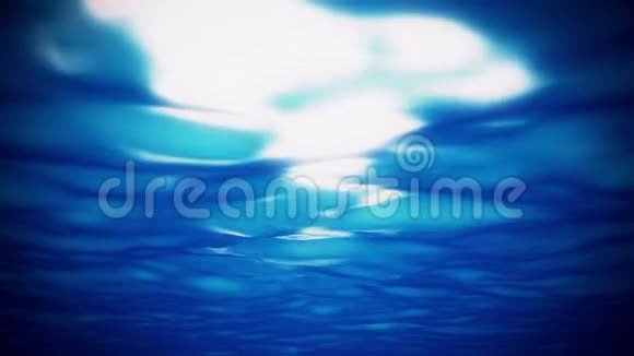 蓝SciFi外游粗糙的海洋环境循环背景近海洋水位循环背景视频的预览图
