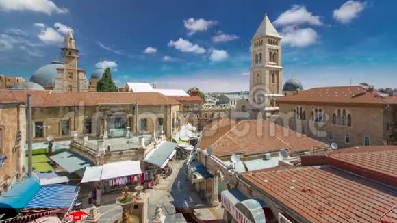 旧城区的景色耶路撒冷以色列耶路撒冷的老城视频的预览图