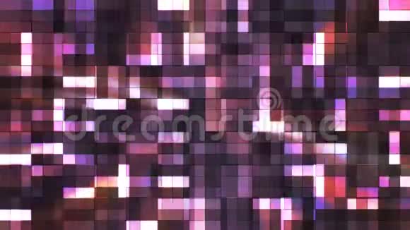 广播闪烁平方高科技集团紫色抽象循环4K视频的预览图