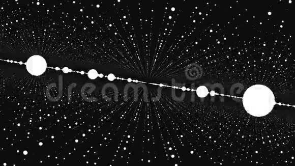点粒子设计抽象分形点几何虚拟艺术宇宙动态透视几何空间视频的预览图