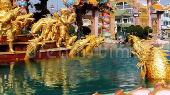 泰国的中国寺庙邦森的建筑视频的预览图
