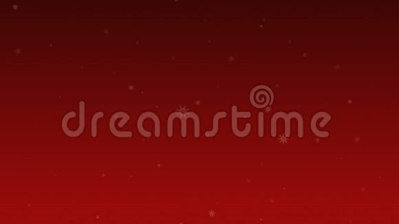 圣诞雪花红色背景视频的预览图
