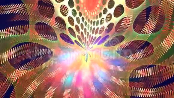 抽象的彩色形状旋转像旋转木马或在快速线条电影很详细视频的预览图