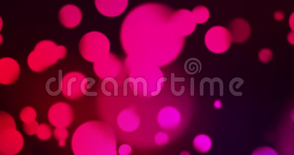 复古抽象圆形紫色紫罗兰色红色渐变闪光在黑色背景上流动爱情人节视频的预览图