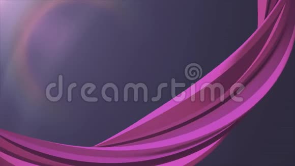 软色3D曲线紫色棉花糖绳糖果无缝环抽象形状动画背景新品质视频的预览图