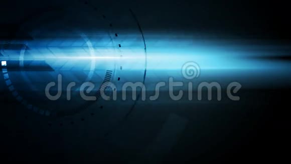 深蓝色科技发光视频动画视频的预览图