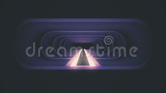通过霓虹灯红外线能量虚拟现实复古隧道运动图形动画背景新品质视频的预览图