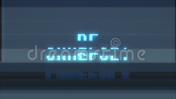 更新视频游戏是CAREFUL文字计算机旧电视故障干扰噪声屏幕动画无缝循环新质量视频的预览图