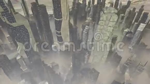 倒塌的建筑物有灰尘视频的预览图