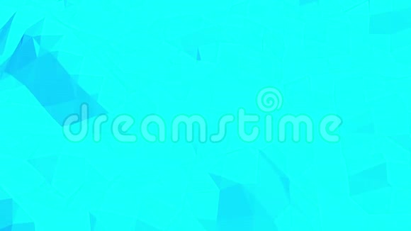 蓝色低聚发光表面为原子结构蓝色多边形几何发光环境或脉动背景视频的预览图