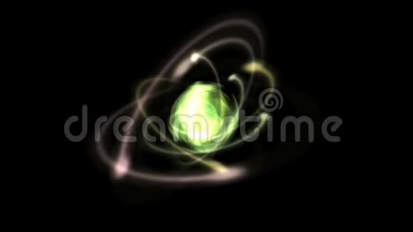原子中的绿色电子高清视频视频的预览图