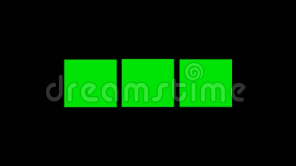 绿色矩形动画与阿尔法频道视频的预览图