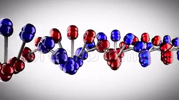 循环DNA模型在灰色背景上旋转视频的预览图