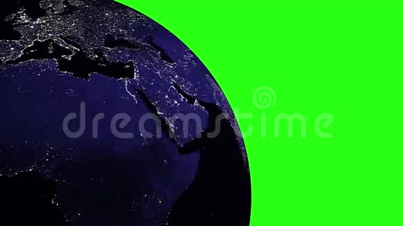 地球在星云中的绿色地球和星系上的宇宙或空间视频的预览图