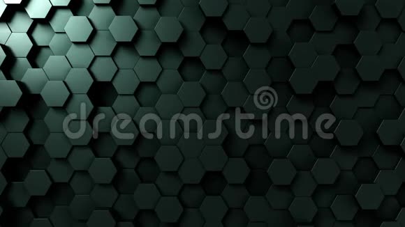 深绿色六边形背景视频的预览图
