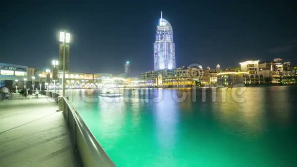 迪拜著名的喷泉时间流逝视频的预览图