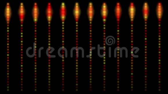 由线条组成的4k发光点抽象的VJ霓虹灯背景视频的预览图