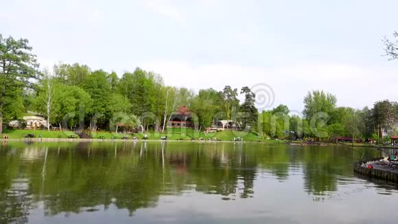 观赏4k视频的钓鱼池美景视频的预览图