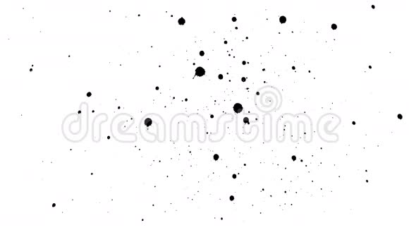 许多墨水滴在干纸上视频的预览图
