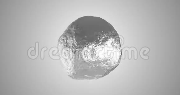 银球变形为分形箔无缝环4k渲染视频动画视频的预览图