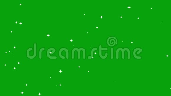 闪烁的星星绿色的屏幕背景视频的预览图
