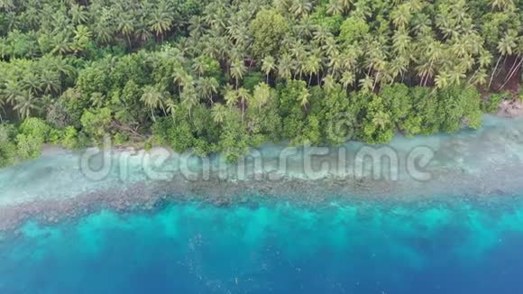 巴布亚新几内亚边缘礁和热带岛屿空中活动视频的预览图