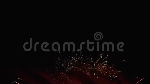 五彩缤纷的烟花在天空中视频的预览图